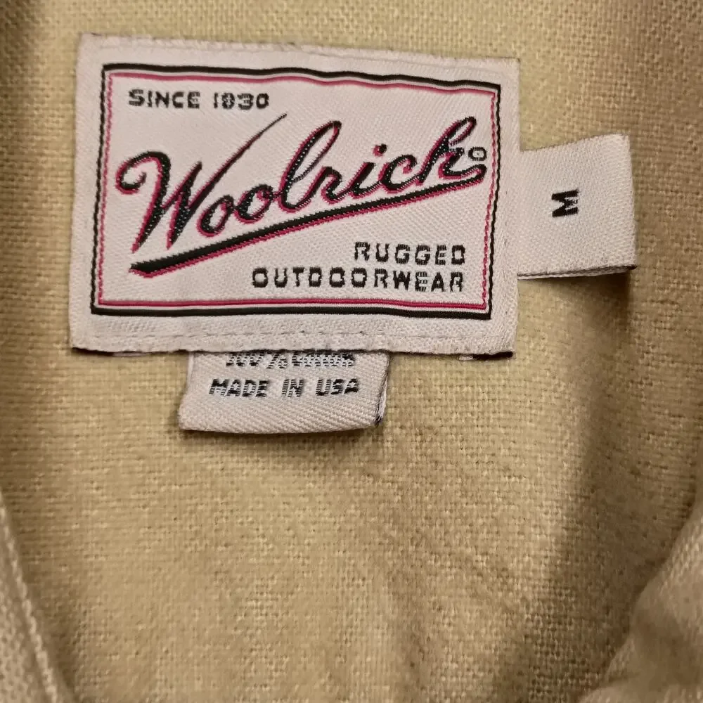 VTG Woolrich Rugged Outdoorwear shacket Men M Tan Made USA Workwear  grandpacore